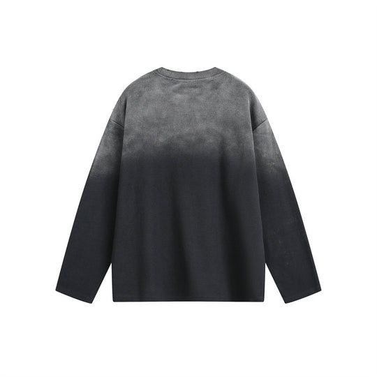 Unisex Oversize-Longsleeve Sweatshirt mit Dip-Dye, großflächigem Grafikprint und Brusttasche Nord Taschen
