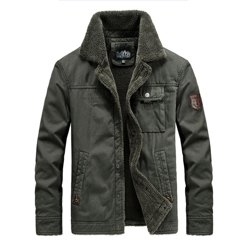 Herren warm gefütterte Canvas-Fieldjacke mit Sherpa-Innenfutter und Utility-Taschen Nord Taschen