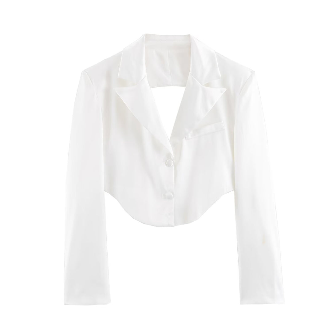 Damen Kurzblazer-Bolero mit Reverskragen und taillierter Silhouette Nord Taschen