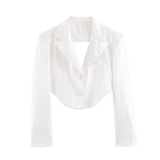 Damen Kurzblazer-Bolero mit Reverskragen und taillierter Silhouette Nord Taschen