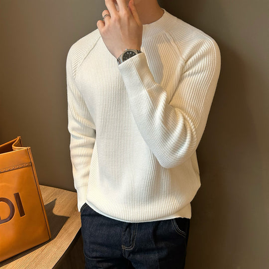 Herren Feinstrick-Henley-Pullover mit Raglanärmeln und feiner Rippstruktur Nord Taschen