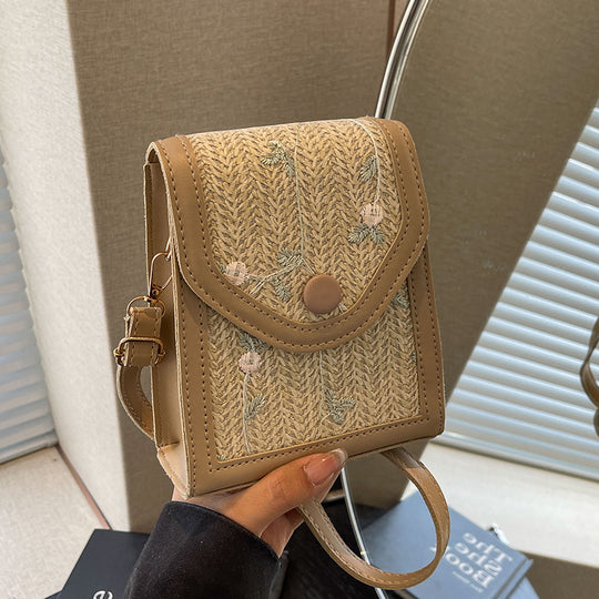 Damen Mini-Handtasche mit floralem Stickdesign Nord Taschen