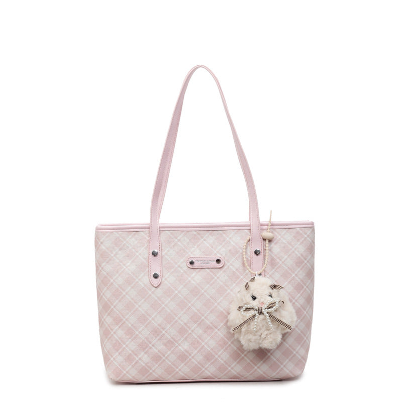 Damen modische Tragetasche im karierten Design Nord Taschen