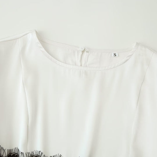 Damen Midikleid mit asymmetrischem Spitzenbesatz und Glockenärmeln Nord Taschen