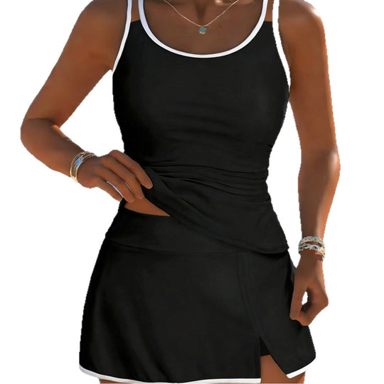 Damen Sportliches Tankini-Set mit elegantem Rock und verstellbaren Trägern Nord Taschen
