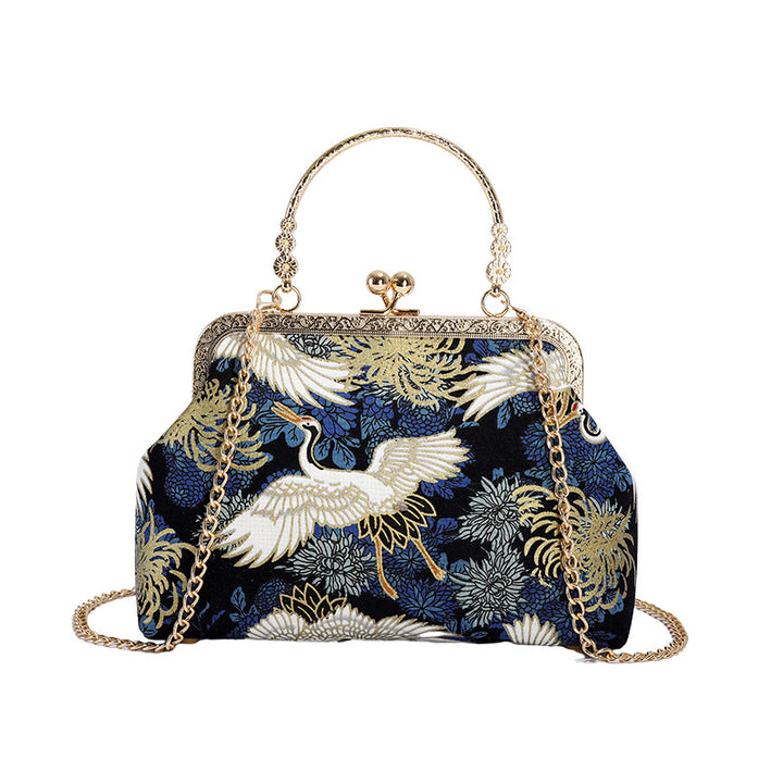 Damenhandtasche mit eleganter floraler Stickerei Nord Taschen