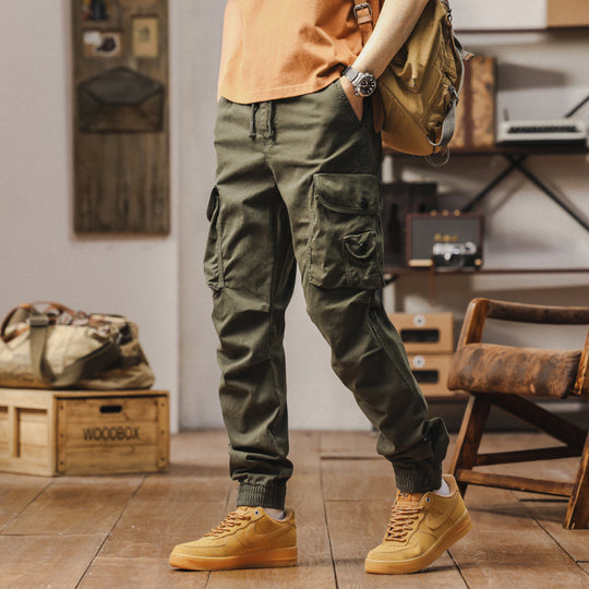 Herren Taktische Cargo-Joggerhose mit Tunnelzugbund und verstellbaren Druckknopf‑Taschen Nord Taschen