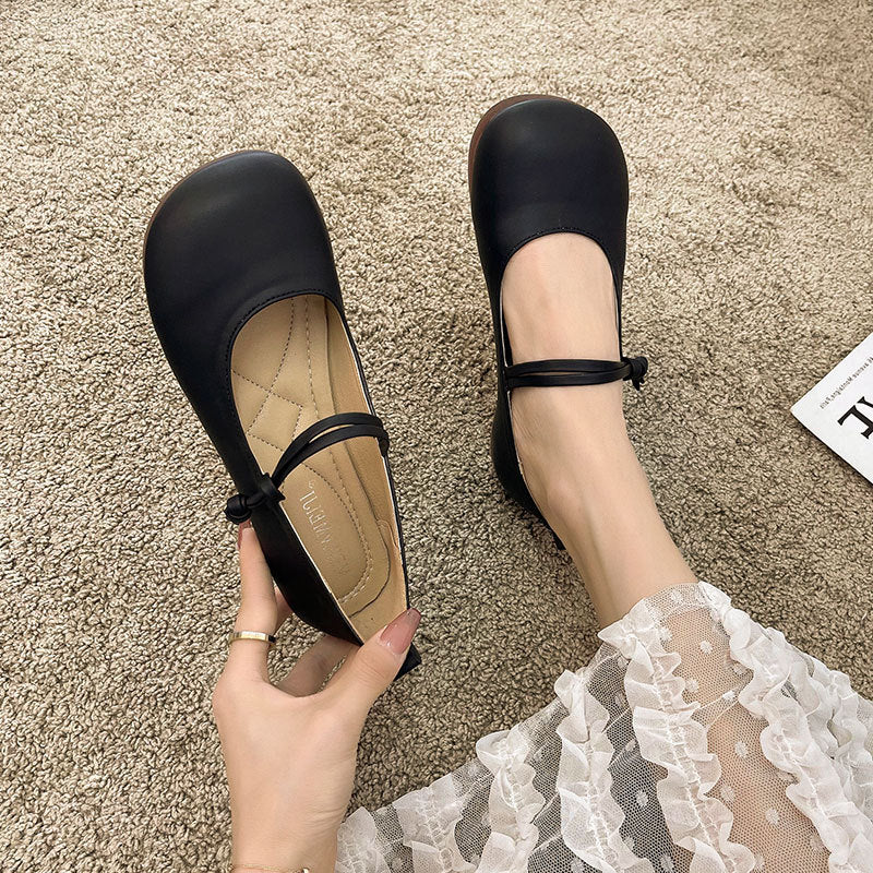 Damen Bequeme und elegante Ballerinas mit verstellbarem Riemen und weicher Innensohle - Vittorelli
