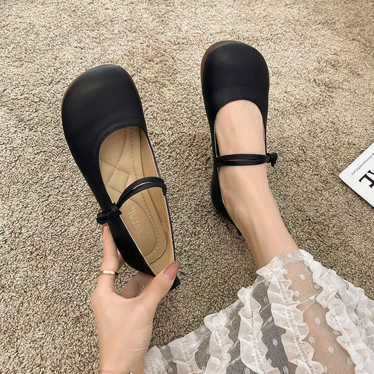 Damen Bequeme und elegante Ballerinas mit verstellbarem Riemen und weicher Innensohle - Vittorelli
