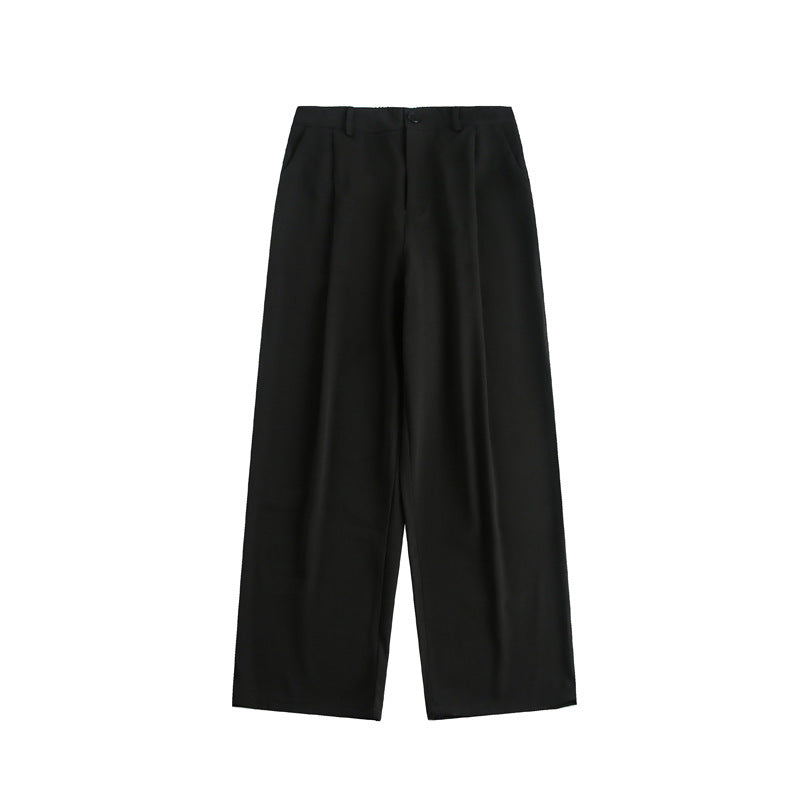 Damen Weite hochtaillierte Stoffhose mit Bundfalte und weitem Bein Nord Taschen