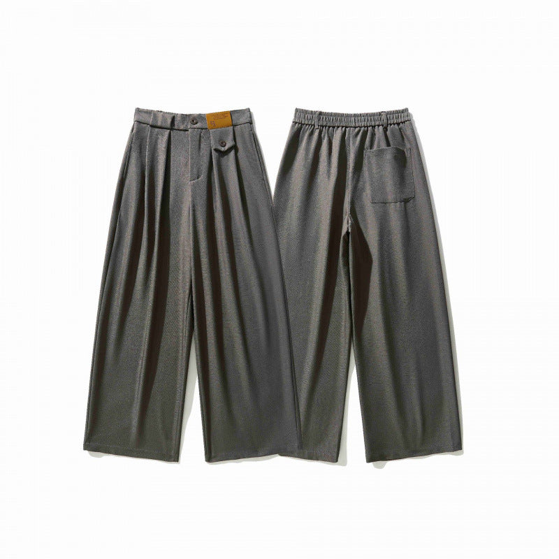 Damen Weite Culotte-Hose mit Kellerfalten, hohem Bund und dekorativem Knopfdetail Nord Taschen