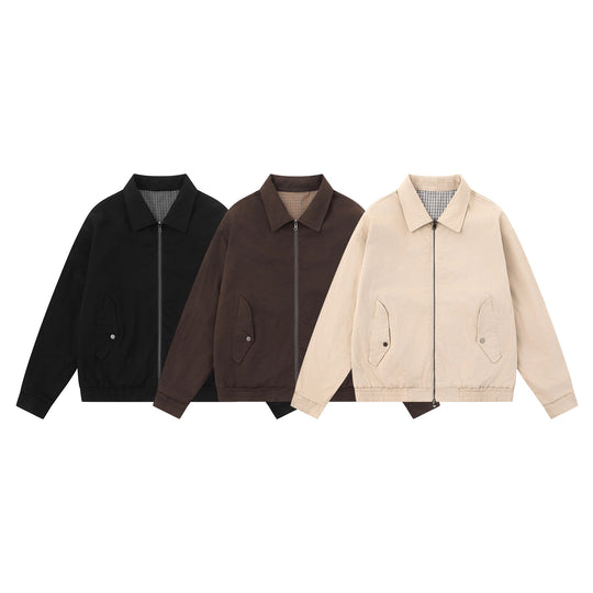 Herren Boxy-Canvas-Blousonjacke mit Reißverschluss, Pattentaschen und elastischem Saum Nord Taschen