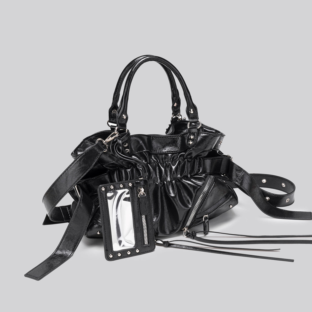 Damen Hobo-Handtasche mit raffiniertem Faltendesign und stilvollen Reißverschlüssen Nord Taschen