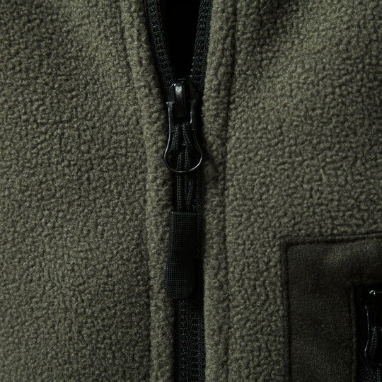 Herren Outdoor-Fleecejacke mit Stehkragen und Reißverschluss-Brusttasche Nord Taschen