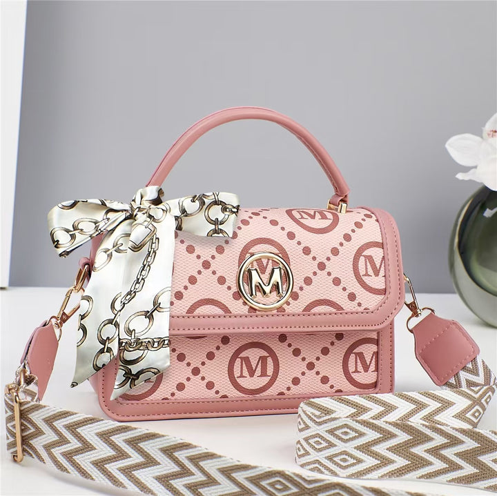 Damen Fashion Handtasche mit dekorativem Schal Nord Taschen