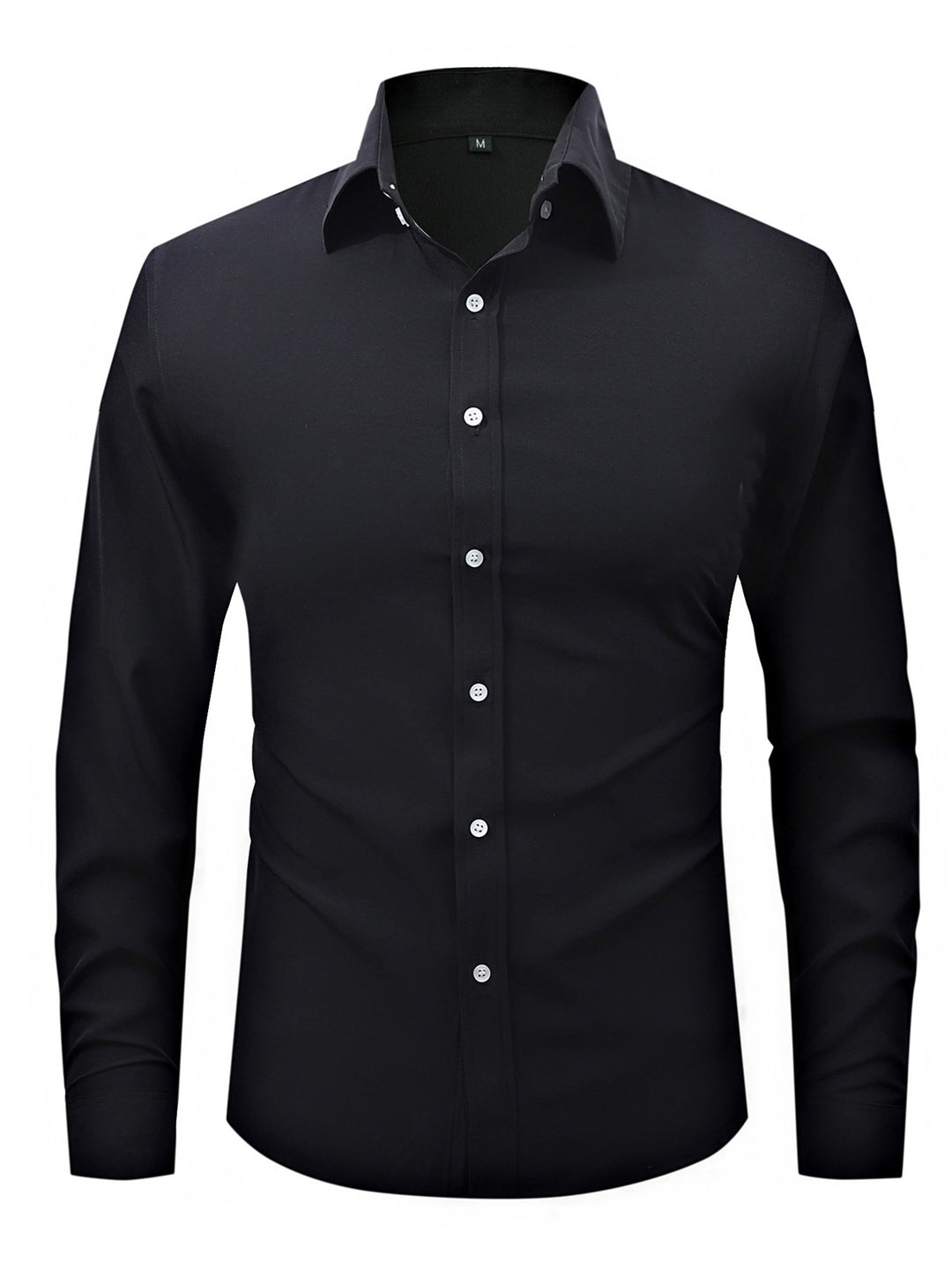 Men's  slim fit long sleeve stretch cotton dress shirt with spread collar Nord Taschen