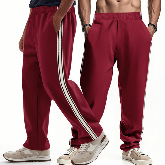 Herren Freizeit-Jogginghose mit seitlichen Streifen und elastischem Bund