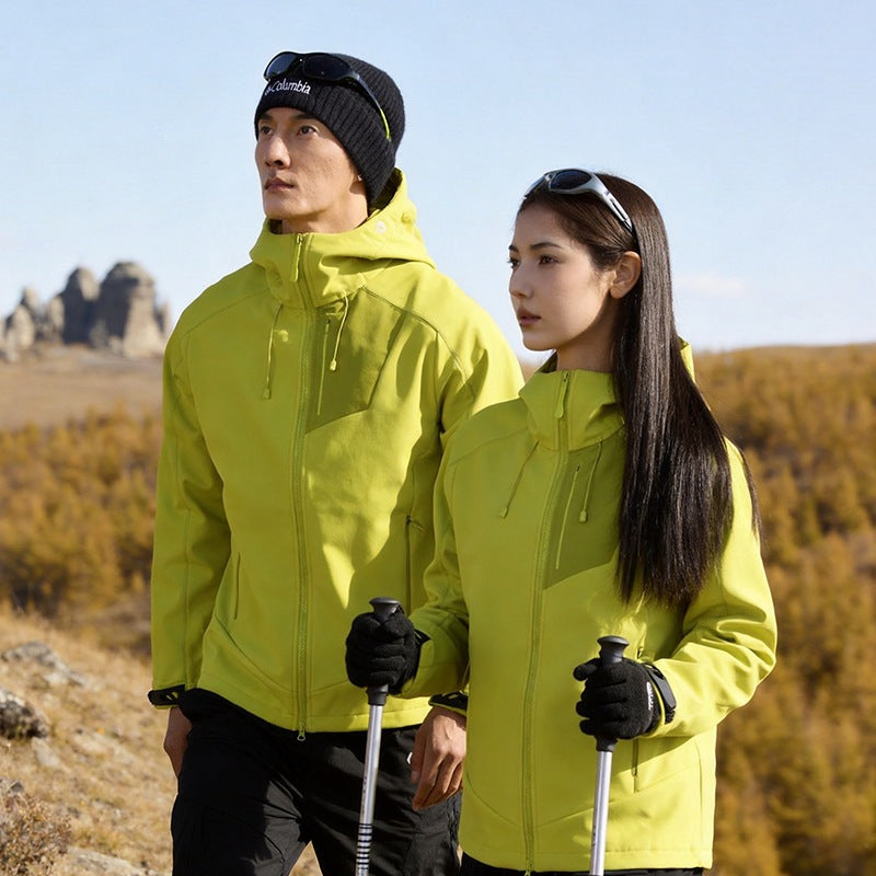 Unisex Softshell Outdoorjacke mit Kapuze, winddicht und elastisch Nord Taschen