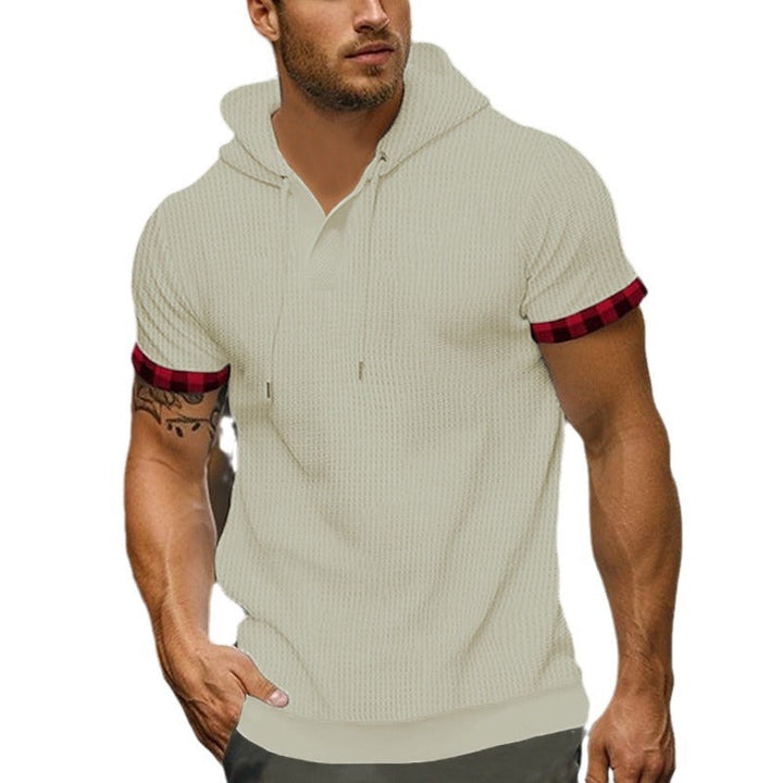 Herren modernes Kapuzenshirt mit strukturiertem Design und kontrastierenden Ärmeln