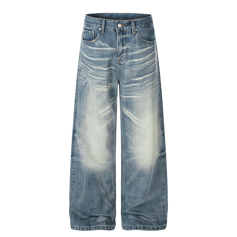 Damen weite High‑Waist Culotte-Jeans mit Used-Effekt Nord Taschen