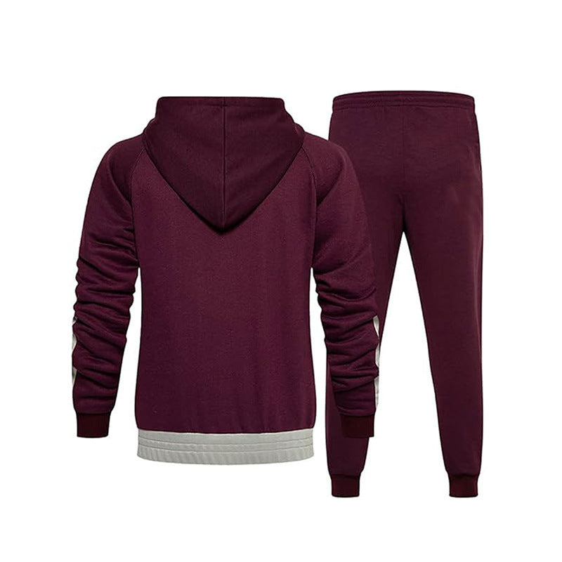 Herren Sportlicher Trainingsanzug mit kontrastreichem Design und elastischen Bündchen