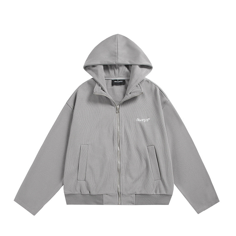 Unisex Oversize-Kapuzenjacke mit Zwei-Wege-Reißverschluss, geradem Saum und dezentem Logo-Emblem Nord Taschen
