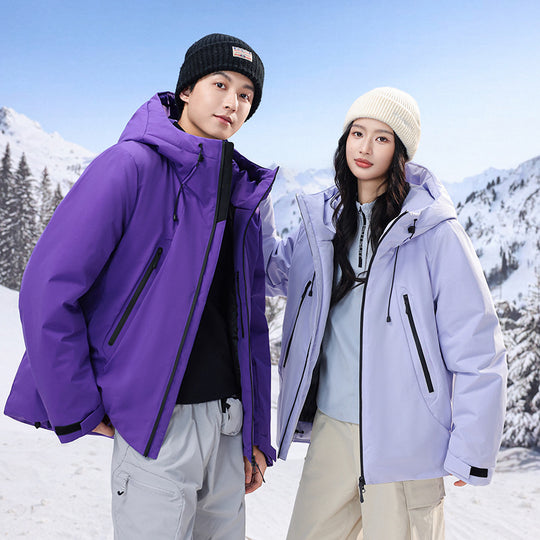 Herren wattierte, wasserabweisende Tech-Outdoorjacke mit Kapuze Nord Taschen