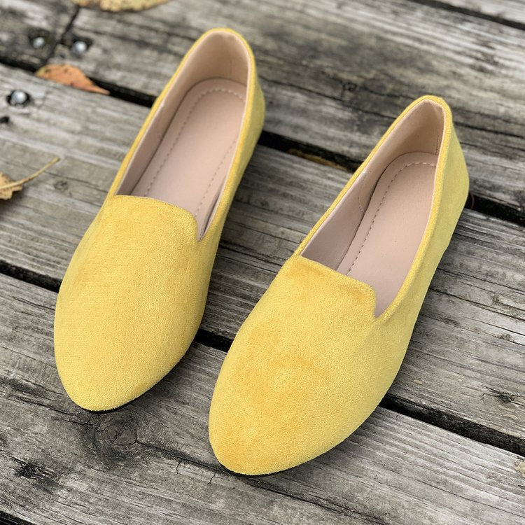 Damen flache Ballerinas aus hochwertigem Wildleder mit elastischem Einstieg und rutschfester Sohle - Vittorelli