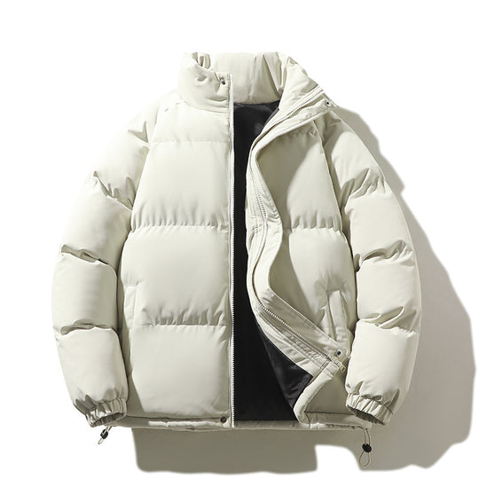Unisex Wattierte Steppjacke aus Daunenimitat mit hohem Kragen und Kordelzug Nord Taschen