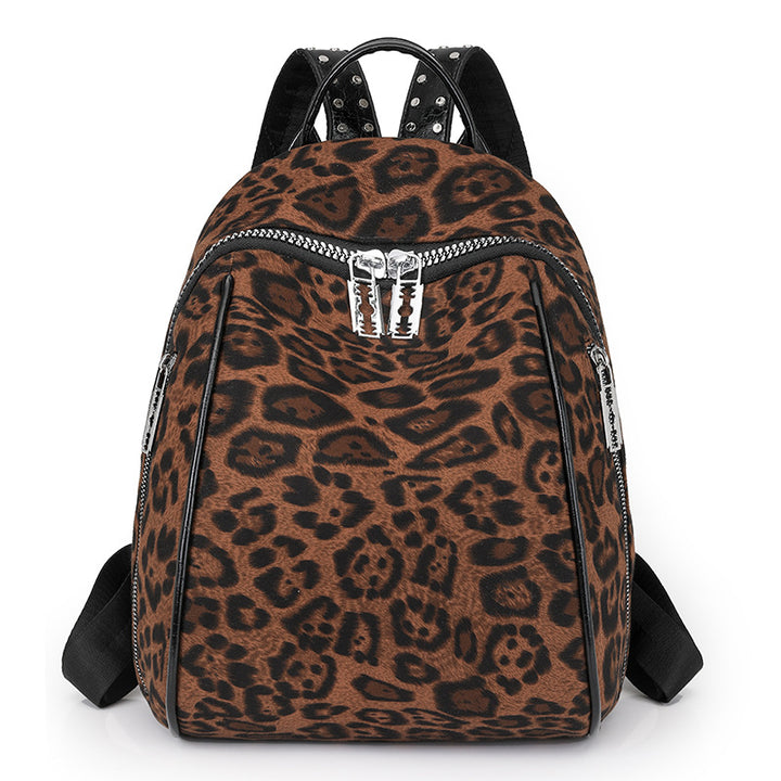 Damen Rucksack im stilvollen Leopardenmuster mit praktischem Reißverschluss Nord Taschen