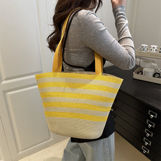 Damen Strandtasche mit modischen Streifen Nord Taschen