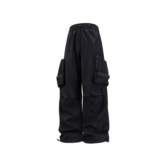 Herren Weite Utility-Cargohose mit großvolumigen Klappentaschen und Kordelzugbund Nord Taschen