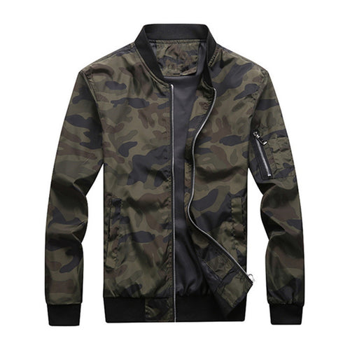 Herren Camouflage-Bomberjacke mit Ärmeltasche, elastischen Bündchen und leichter Windbreaker-Qualität Nord Taschen
