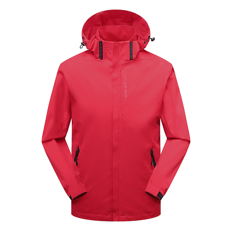 Herren leichter wasserdichter Softshell‑Hoodie mit Kapuze und Tarn‑Hex‑Alloverprint Nord Taschen