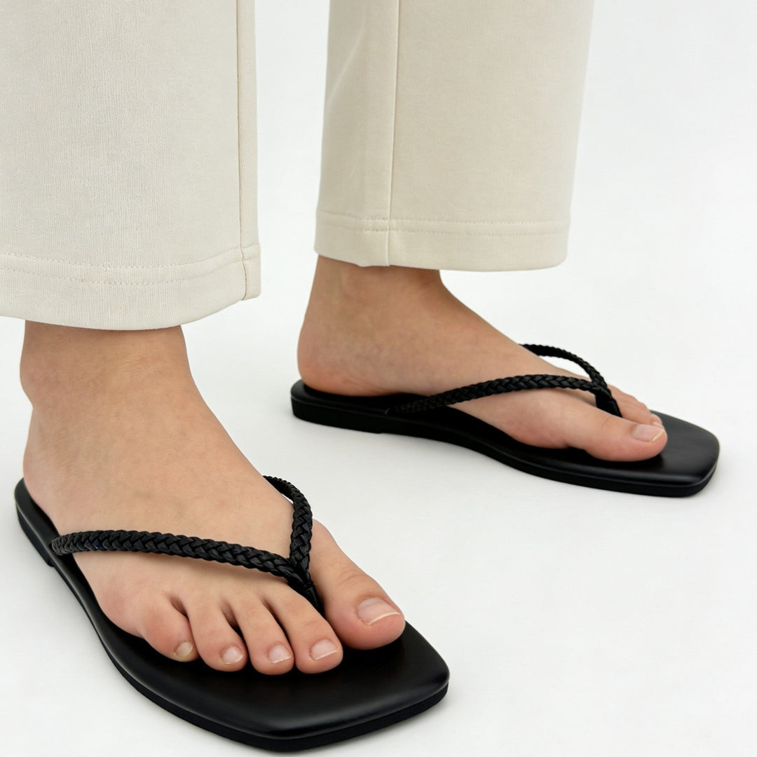Damen Minimalistische Zehentrenner-Sandalen mit ergonomischem Design