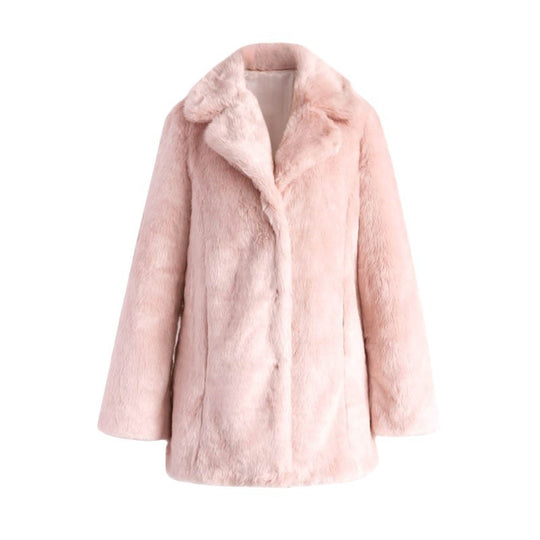 Damen Kurzblouson aus softem Faux‑Fur mit offenem Schnitt und kastiger Silhouette Nord Taschen