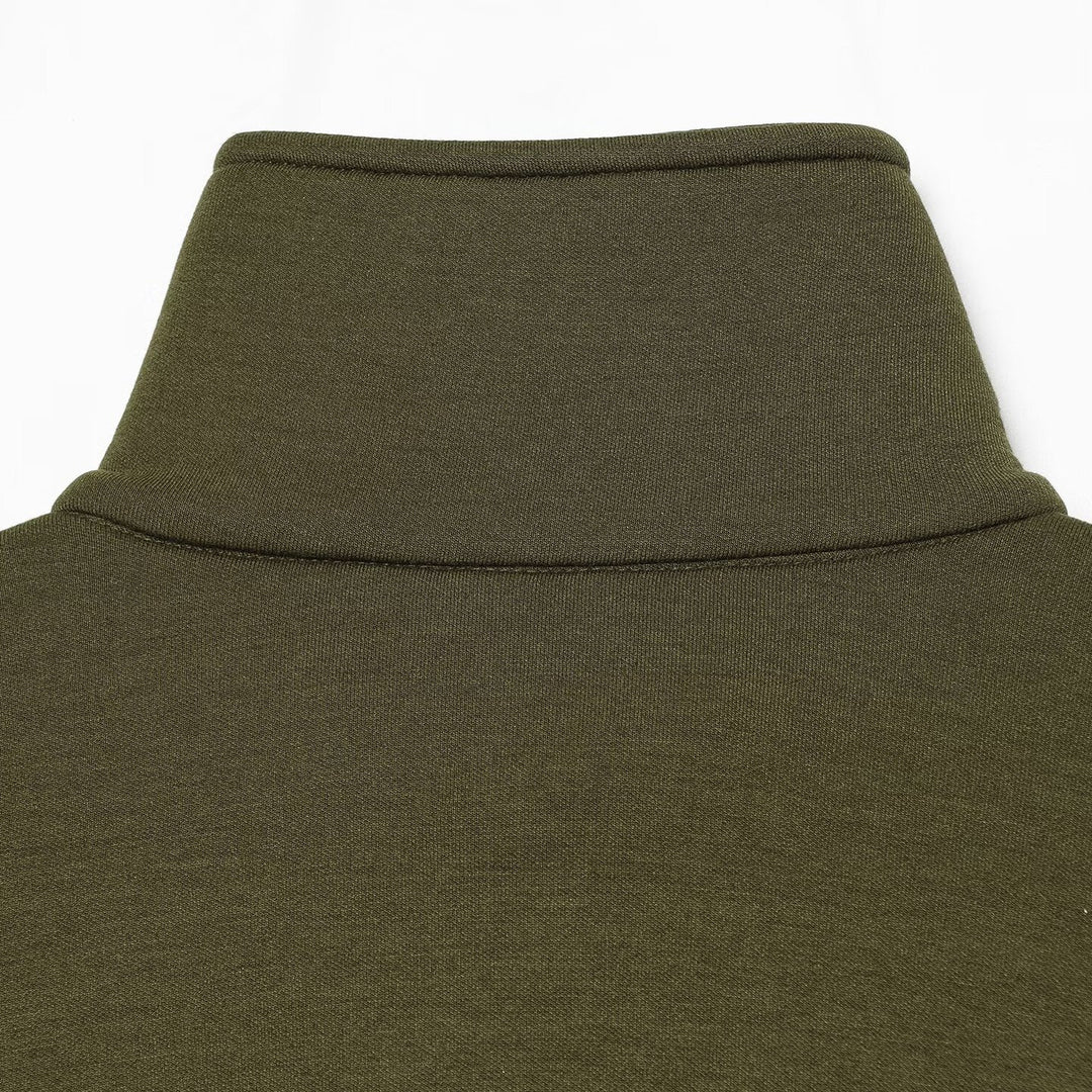 Damen Cropped Sweatjacke mit hohem Funnelkragen, durchgehendem Reißverschluss und tailliertem Saum Nord Taschen