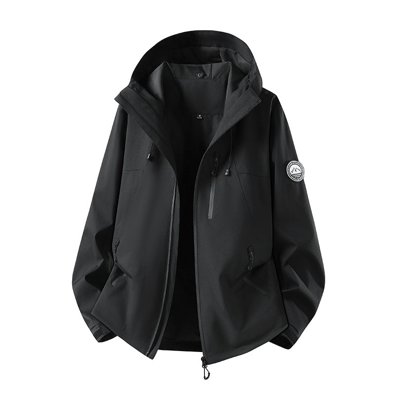 Herren Wasserdichte Softshell-Jacke mit Kapuze und atmungsaktiver Membran Nord Taschen