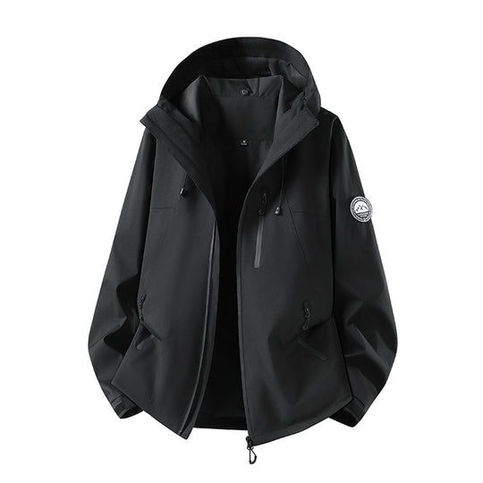 Herren Wasserdichte Softshell-Jacke mit Kapuze und atmungsaktiver Membran Nord Taschen