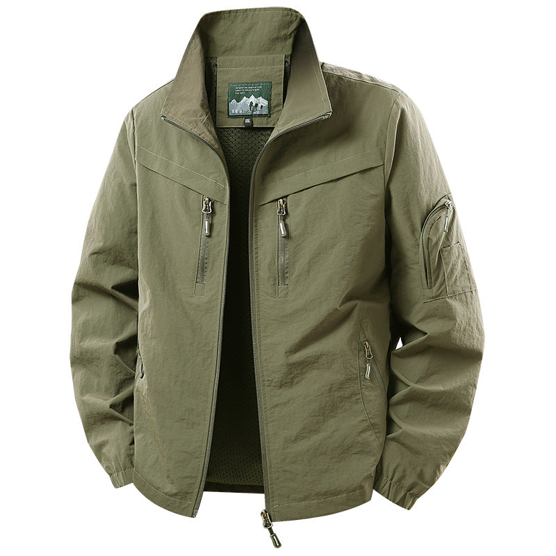 Herren Leichte Funktions‑Jacke mit Mesh‑Futter und Mehrfach‑Reißverschlusstaschen Nord Taschen