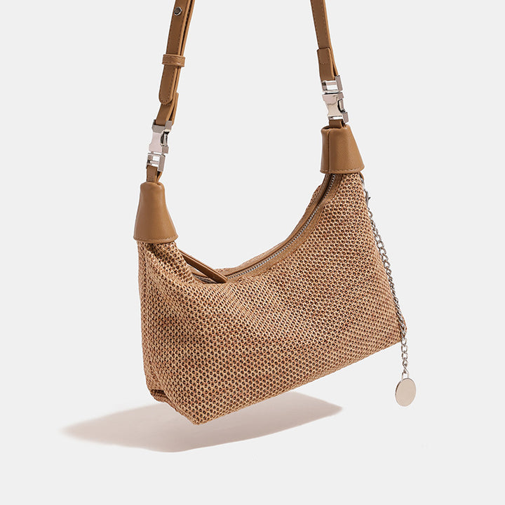 Damen Hobo-Tasche mit raffiniertem Flechtmuster und elegantem Kettenhandgriff Nord Taschen