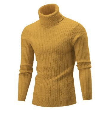 Herren Taillierter Thermo-Rollkragenpullover mit Zopf- und Rippstrickstruktur Nord Taschen