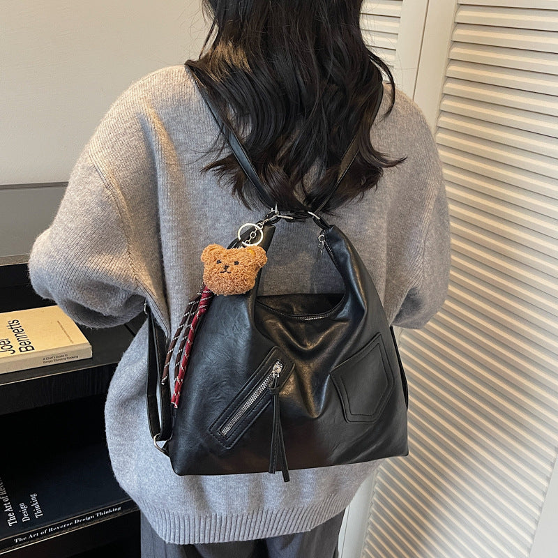 Damen Hobo-Tasche aus hochwertigem Leder mit elegantem Kordelzug Nord Taschen