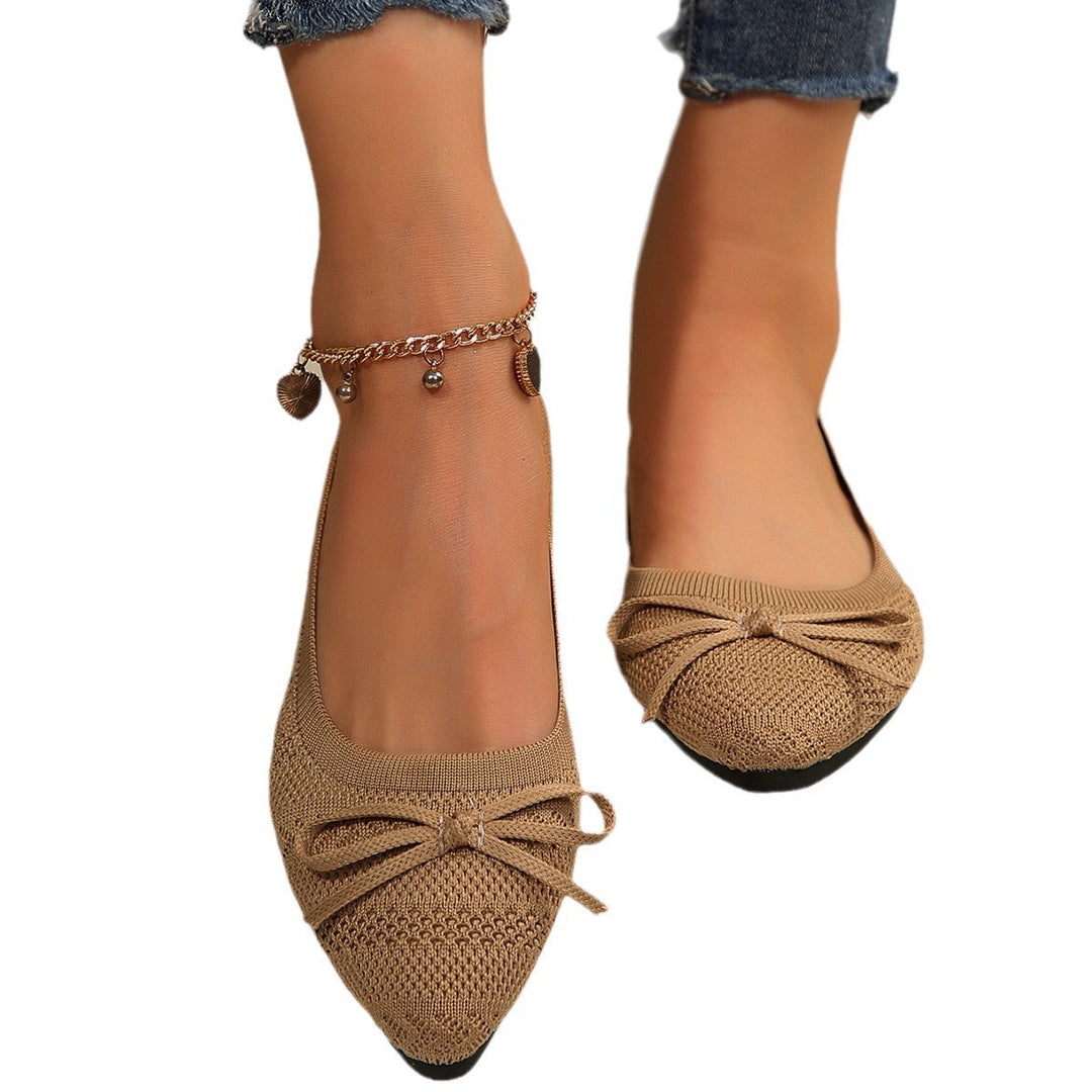 Damen elegante Ballerinas mit stylischem Schleifen-Detail aus atmungsaktivem GewNord Taschene Nord Taschen