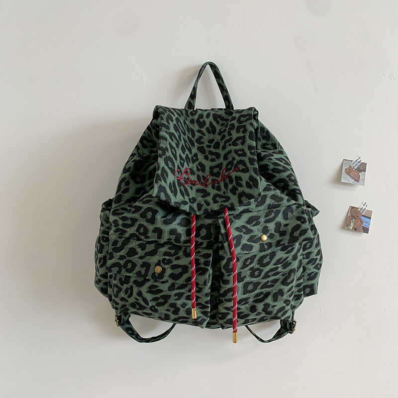 Damen Freizeit-Rucksack mit kreativem Leopardenmuster und praktischen Fächern Nord Taschen