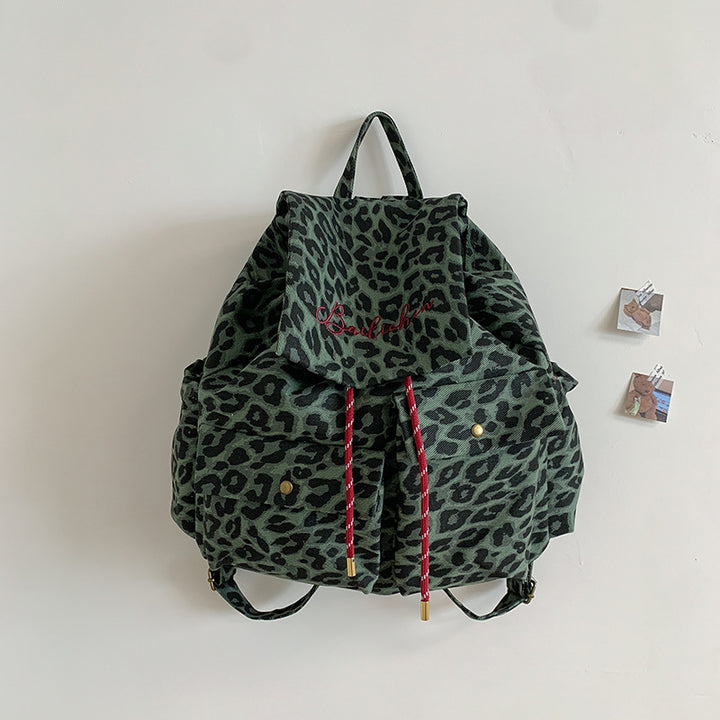 Damen Freizeit-Rucksack mit kreativem Leopardenmuster und praktischen Fächern Nord Taschen
