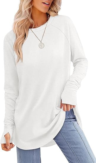 Damen lässiger Langarmshirt mit modernem Schnitt