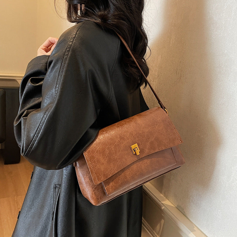 Damen elegante Umhängetasche mit strukturiertem Leder Nord Taschen