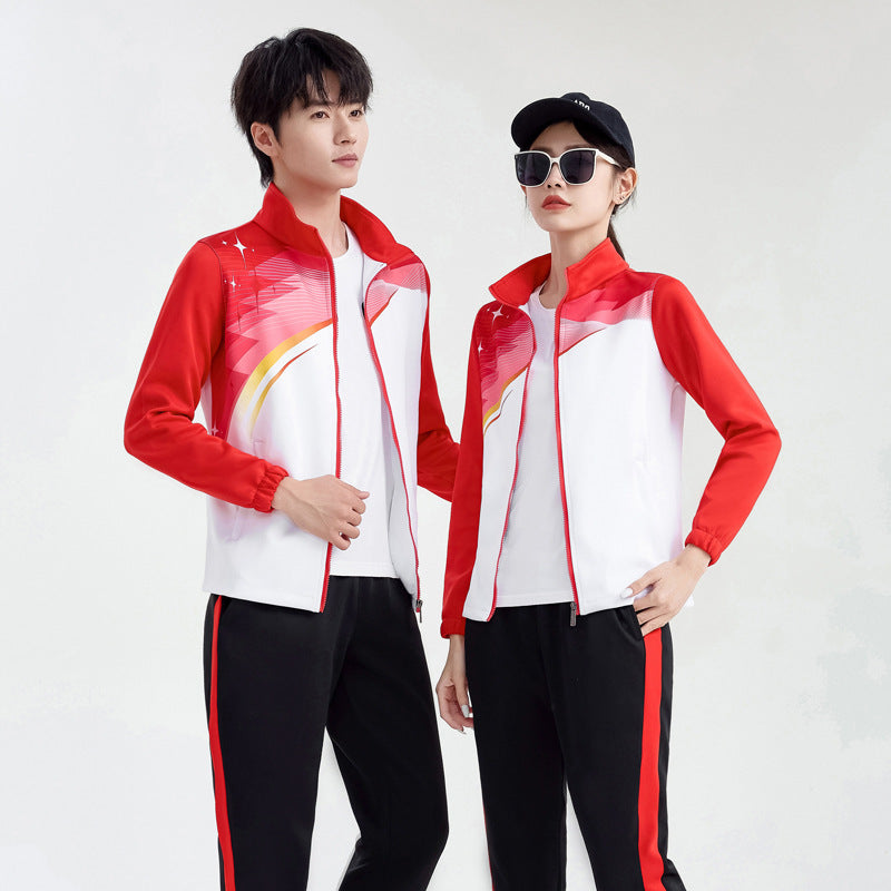 Unisex Performance-Trainingsanzug im Team-Look mit Stehkragen Nord Taschen