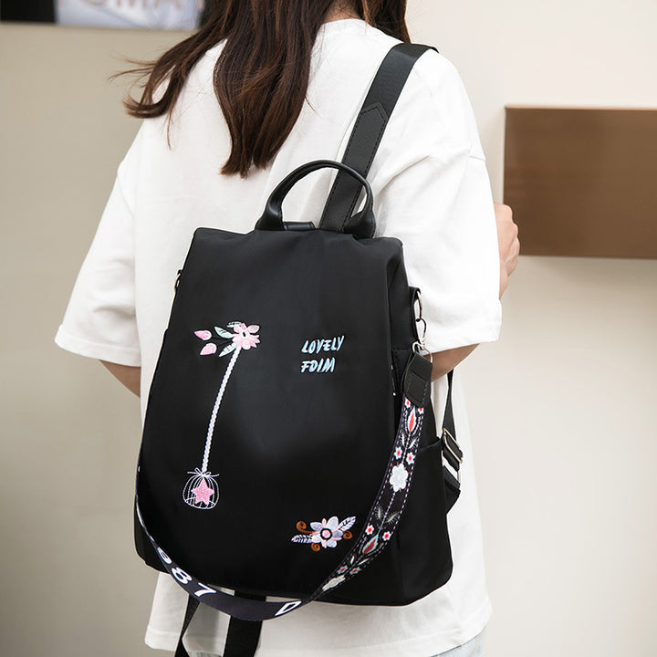 Damen modischer Rucksack mit verspielten Stickereien Nord Taschen